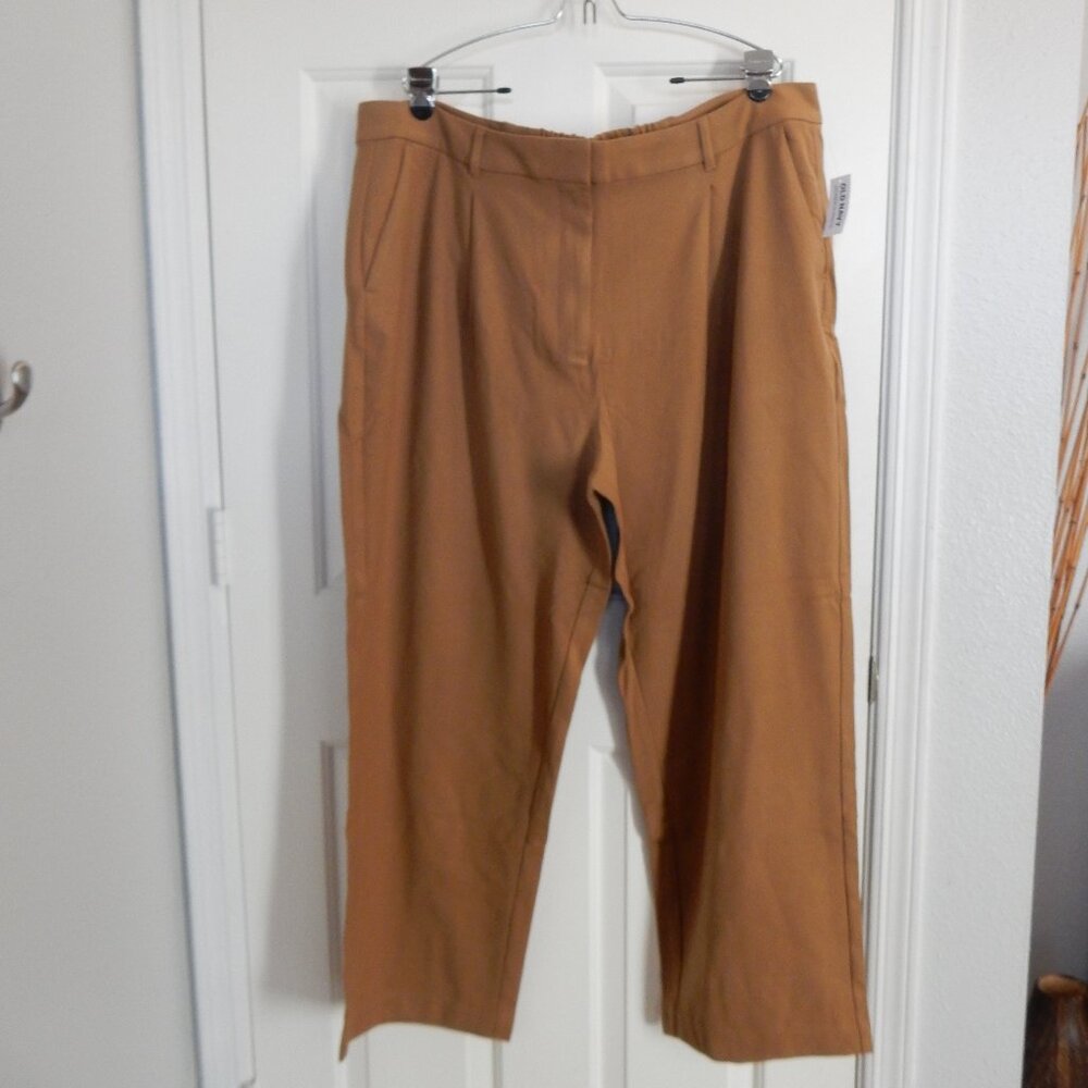 Old Navy Women's Taylor Wide Leg Trouser Dark Khaki XXL NWT
